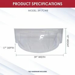 SHAPE PRODUCTS 39 in. W x 17 in. D x 15 in. H Premium Round Bubble Window Well Cover -Biggie Sales shape products window wells accessories 3917cwb 4f 1000