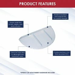 SHAPE PRODUCTS 39 in. W x 17 in. D x 2-1/2 in. H Economy Round Flat Window Well Cover -Biggie Sales shape products window wells accessories 3917fcgc 4f 1000