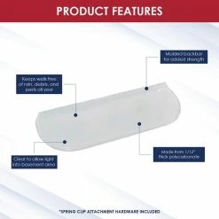 SHAPE PRODUCTS 40 in. W x 13 in. D x 2-1/2 in. H Premium Straight Flat Window Well Cover -Biggie Sales shape products window wells accessories 4013em 4f 1000