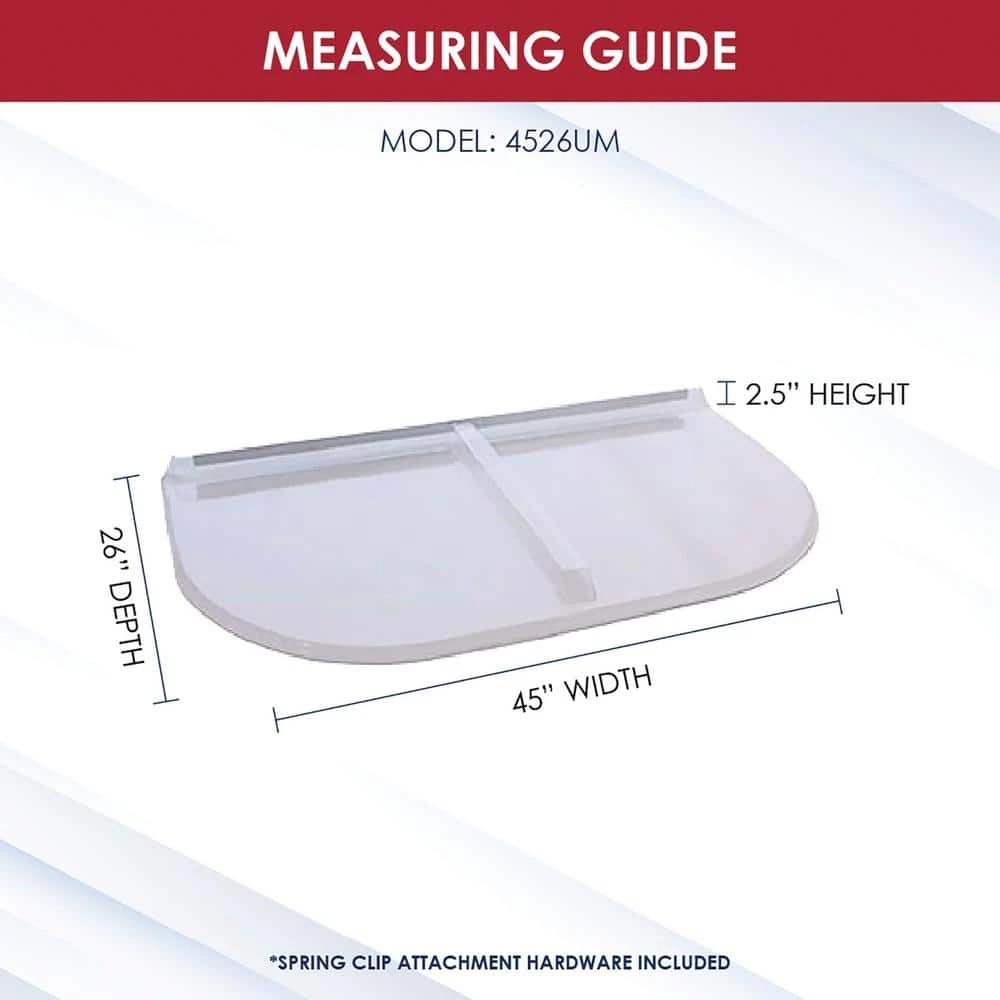 SHAPE PRODUCTS 45 in. W x 26 in. D x 2-1/2 in. H Premium U-Shaped Flat Window Well Cover 4 SHAPE PRODUCTS 45 in. W x 26 in. D x 2-1/2 in. H Premium U-Shaped Flat Window Well Cover - Image 2