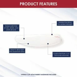 SHAPE PRODUCTS 48 in. W x 22 in. D x 2-1/2 in. H Premium Round Flat Window Well Cover -Biggie Sales shape products window wells accessories 4822cm 1f 1000