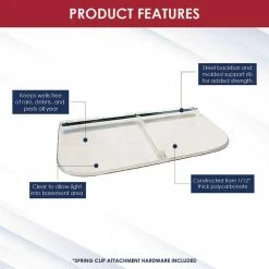 SHAPE PRODUCTS 52 in. W x 26 in. D x 2-1/2 in. H Premium Square Flat Window Well Cover -Biggie Sales shape products window wells accessories 5226rm 1f 1000