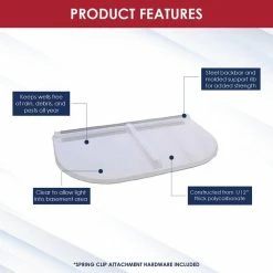 SHAPE PRODUCTS 53 in. W x 26 in. D x 2-1/2 in. H Premium U-Shaped Flat Window Well Cover 8 SHAPE PRODUCTS 53 in. W x 26 in. D x 2-1/2 in. H Premium U-Shaped Flat Window Well Cover -Biggie Sales shape products window wells accessories 5326um 4f 1000