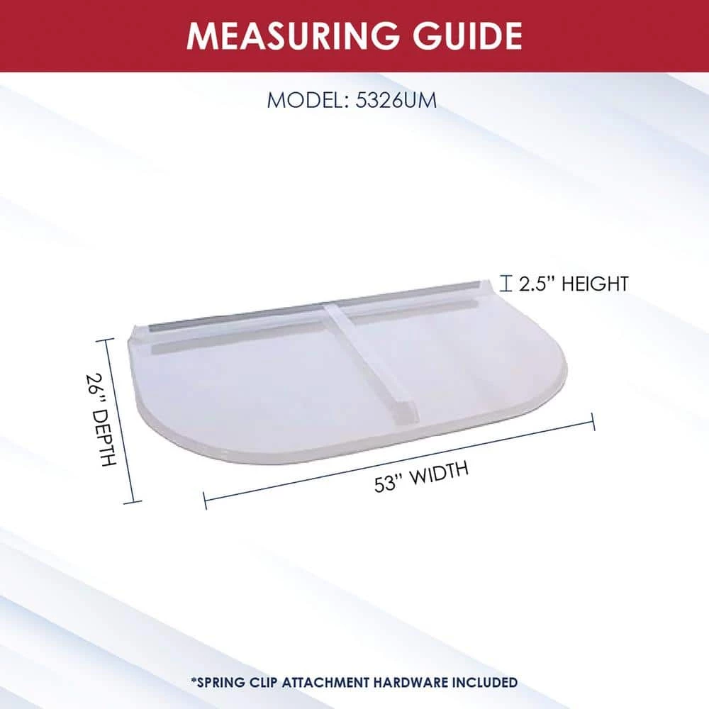 SHAPE PRODUCTS 53 in. W x 26 in. D x 2-1/2 in. H Premium U-Shaped Flat Window Well Cover 4 SHAPE PRODUCTS 53 in. W x 26 in. D x 2-1/2 in. H Premium U-Shaped Flat Window Well Cover - Image 2