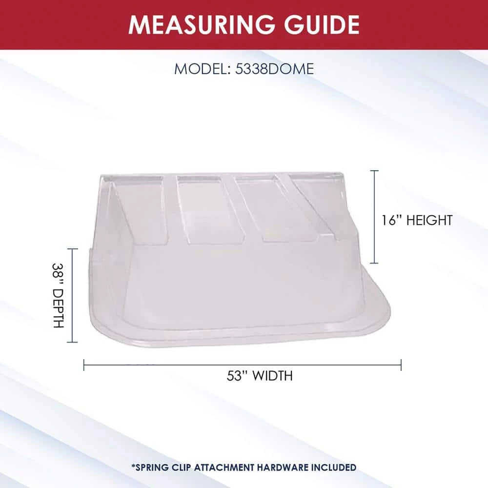 SHAPE PRODUCTS 53 in. W x 38 in. D x 16 in. H Premium Square Dome Window Well Cover 4 SHAPE PRODUCTS 53 in. W x 38 in. D x 16 in. H Premium Square Dome Window Well Cover - Image 2