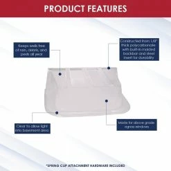 SHAPE PRODUCTS 53 in. W x 38 in. D x 16 in. H Premium Square Dome Window Well Cover 12 SHAPE PRODUCTS 53 in. W x 38 in. D x 16 in. H Premium Square Dome Window Well Cover -Biggie Sales shape products window wells accessories 5338dome 44 1000