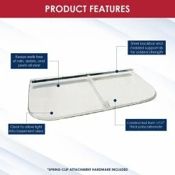 SHAPE PRODUCTS 57 in. W x 26 in. D x 2-1/2 in. H Premium Square Flat Window Well Cover 10 SHAPE PRODUCTS 57 in. W x 26 in. D x 2-1/2 in. H Premium Square Flat Window Well Cover -Biggie Sales shape products window wells accessories 5726rm 1f 1000