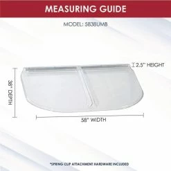 SHAPE PRODUCTS 58 in. W x 38 in. D x 2-1/2 in. H Premium Heavy-Arched Flat Window Well Cover -Biggie Sales shape products window wells accessories 5838umb 4f 1000