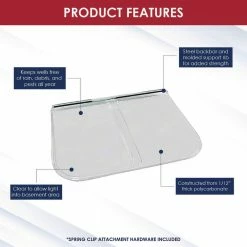 SHAPE PRODUCTS 69 in. x 38 in. Polycarbonate Rectangular Egress Cover -Biggie Sales shape products window wells accessories 6938rm 1f 1000