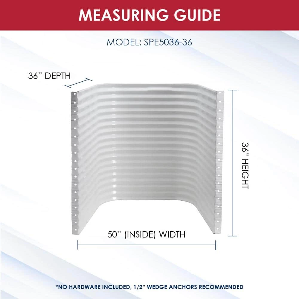 SHAPE PRODUCTS 50 in. W x 36 in. D x 36 in. H White Steel Egress Window Well 4 SHAPE PRODUCTS 50 in. W x 36 in. D x 36 in. H White Steel Egress Window Well - Image 2