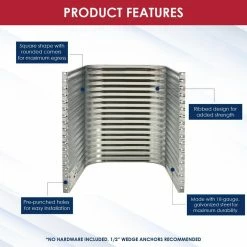 SHAPE PRODUCTS 68 in. W x 36 in. D x 60 in. H Galvanized Steel Egress Window Well -Biggie Sales shape products window wells accessories spe6836 60mill 4f 1000