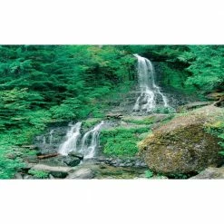 Biggies Waterfall View - Weather Proof Scene for Window Wells or Wall Mural - 100 in. x 60 in.