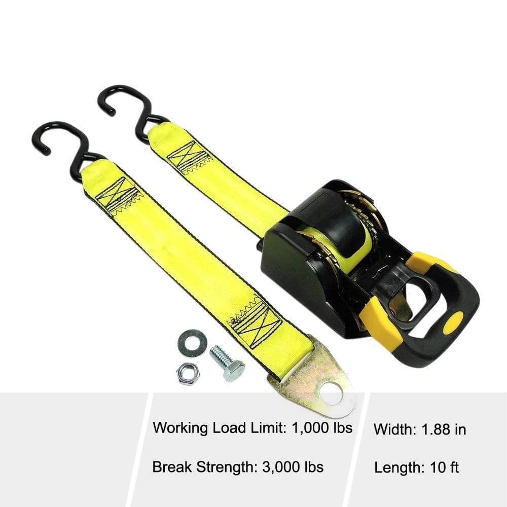 Husky 10 ft. x 1-7/8 in. 1000 lb. Commercial Retractable Ratchet 4 Husky 10 ft. x 1-7/8 in. 1000 lb. Commercial Retractable Ratchet - Image 2