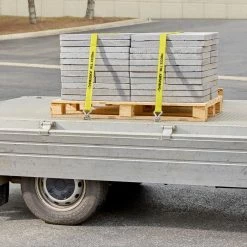 Husky 27 ft. x 2 in. Heavy-Duty Ratchet Tie-Down Strap with J Hook -Biggie Sales yellows golds husky ratchet straps fh0843 77 1000