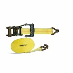 Husky 27 ft. x 2 in. Heavy-Duty Ratchet Tie-Down Strap with J Hook -Biggie Sales yellows golds husky ratchet straps fh0843 c3 1000