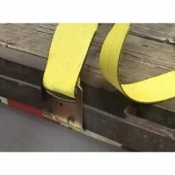Husky 2 in. x 27 ft. Heavy-Duty Ratchet Tie-Down Strap with Flat Hooks -Biggie Sales yellows golds husky ratchet straps fh0850 44 1000